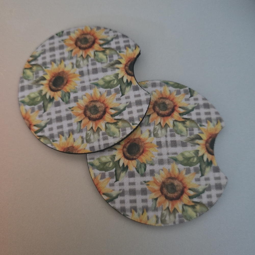 Sunflower Car Coasters